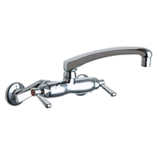 Chicago Faucets 2-Handle Kitchen Faucet in Chrome with 8 inch L Type Swing Spout 469180