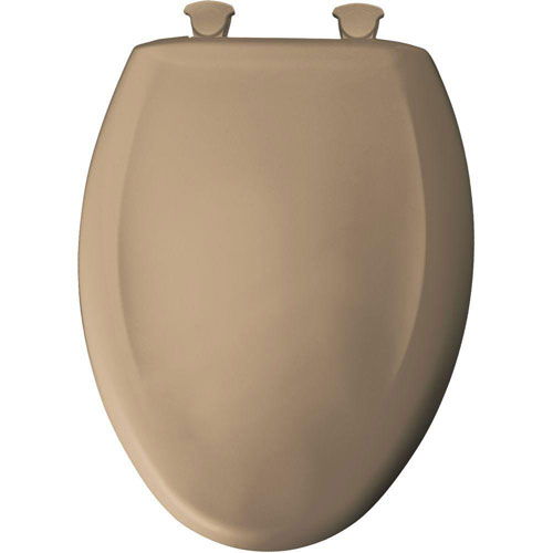 Bemis Slow Close STA-TITE Elongated Closed Front Toilet Seat in Mexican Sand 496451