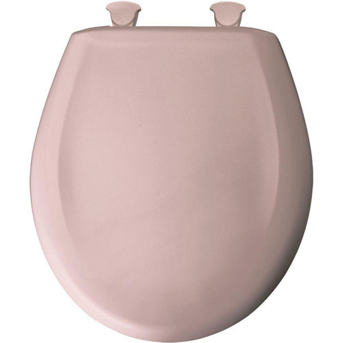 Bemis Whisper Close Round Closed Front Toilet Seat in Pink 529671