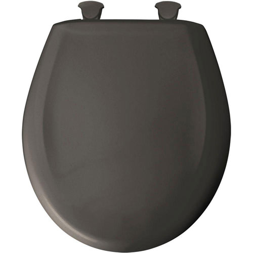 Bemis Whisper Close Round Closed Front Toilet Seat in Thunder Grey 529679