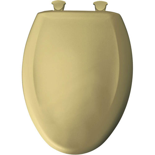 Bemis Slow Close STA-TITE Elongated Closed Front Toilet Seat in Harvest Gold 529752