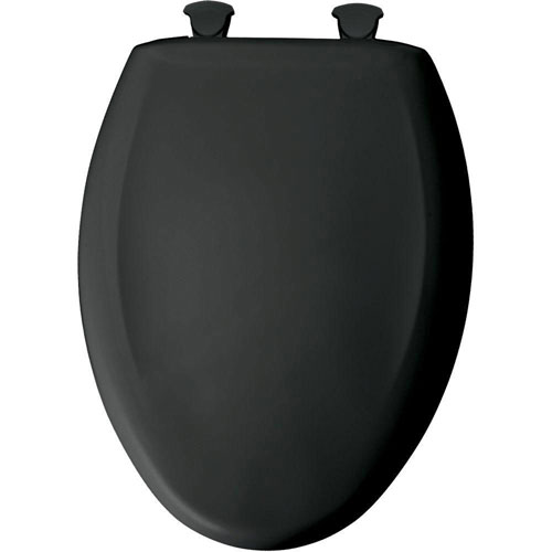 Bemis STA-TITE Elongated Slow Closed Front Toilet Seat in Black 529756