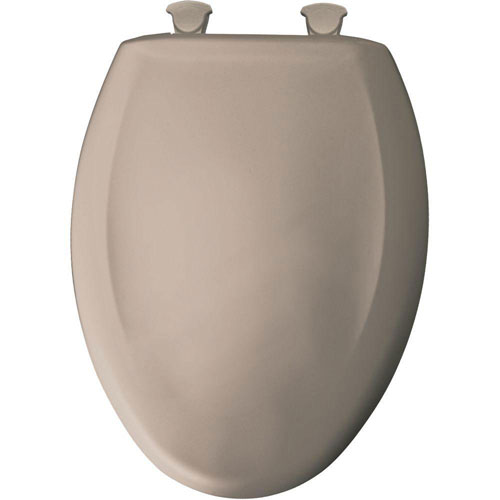 Bemis Slow Close STA-TITE Elongated Closed Front Toilet Seat in Fawn Beige 529772