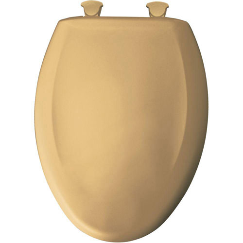 Bemis Slow Close STA-TITE Elongated Closed Front Toilet Seat in Chamois 529779