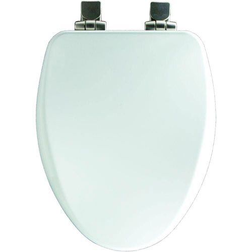 Bemis Slow Close Elongated Closed Front Toilet Seat in White 590106