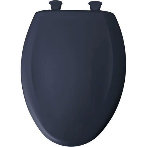 Bemis Slow Close STA-TITE Elongated Closed Front Toilet Seat in Rhapsody Blue 762492