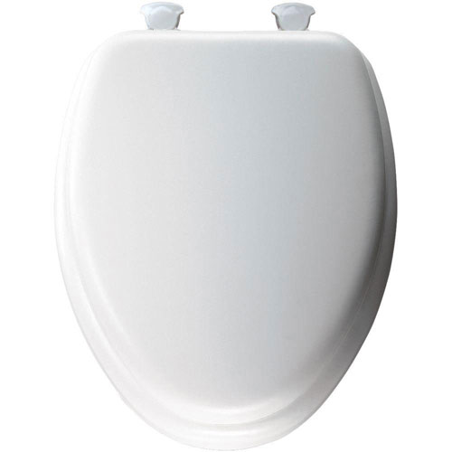 Bemis Soft Elongated Closed Front Toilet Seat in White 877420