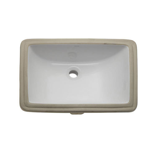 Decolav Classically Redefined Rectangular Undermount Bathroom Sink with Overflow in White 269037