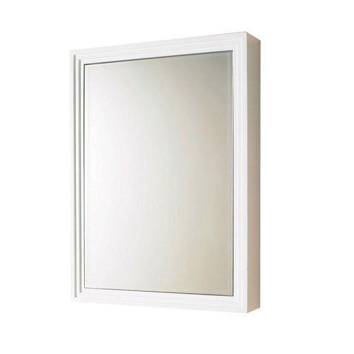 Decolav 22 inch W x 30 inch H x 5 inch D Surface-Mount Medicine Cabinet in White 417369 Decolav 22 inch W x 30 inch H x 5 inch D Surface-Mount Medicine Cabinet in White 417369