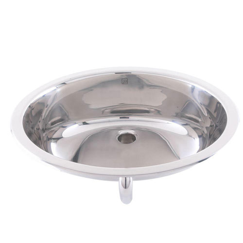 Decolav Simply Stainless Drop-in Bathroom Sink in Stainless Steel 524049