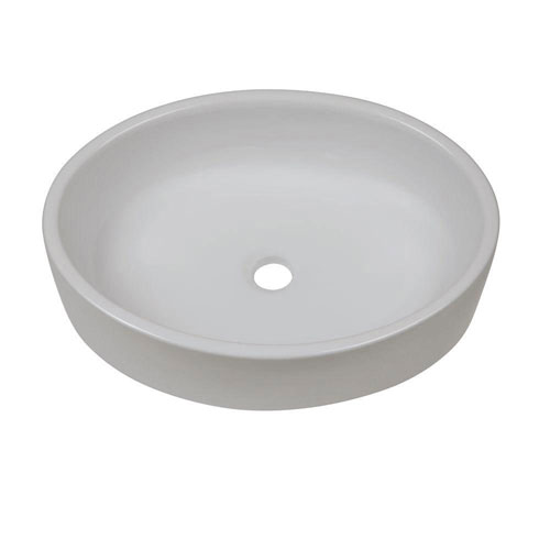 Decolav 1459-CWH Classically Redefined Elongated Above Counter Lavatory Sink, White 542932