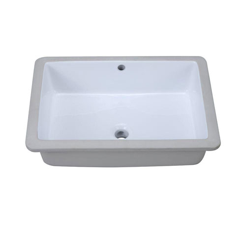 Decolav 1482-CWH Classically Redefined Rectangular Undermount Lavatory Sink, White 542940