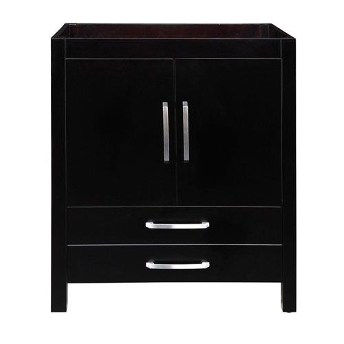 Decolav Cameron 30 inch W x 21 inch D x 35.50 inch H Birch Vanity Cabinet Only in Espresso 543057 Decolav Cameron 30 inch W x 21 inch D x 35.50 inch H Birch Vanity Cabinet Only in Espresso 543057