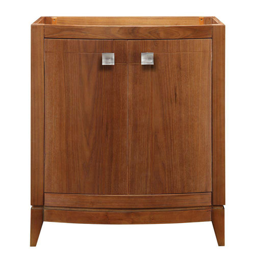 Decolav Gavin 30 inch W x 21.50 inch D x 35.25 inch H Birch Vanity Cabinet Only in Medium Walnut 543102 Decolav Gavin 30 inch W x 21.50 inch D x 35.25 inch H Birch Vanity Cabinet Only in Medium Walnut 543102