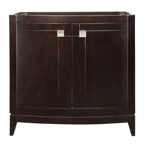 Decolav Gavin 36 inch W x 21.50 inch D x 35.25 inch H Birch Vanity Cabinet Only in Espresso 543103 Decolav Gavin 36 inch W x 21.50 inch D x 35.25 inch H Birch Vanity Cabinet Only in Espresso 543103