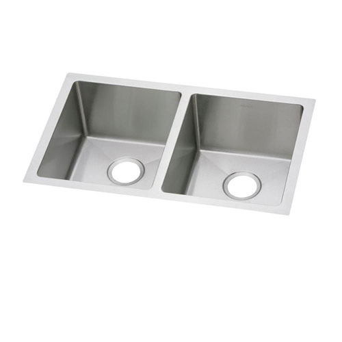 Elkay Avado Undermount Stainless Steel 30.75x10x18.5 0-Hole Double Bowl Kitchen Sink in Polished Satin 263785