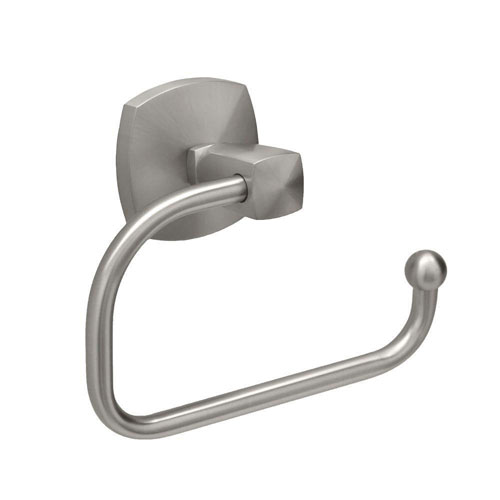 Gatco Jewel Euro Single Post Toilet Paper Holder in Satin Nickel 463487