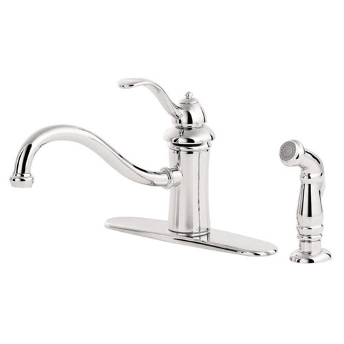 Price Pfister Marielle Single-Handle Side Sprayer Kitchen Faucet in Polished Chrome 519855