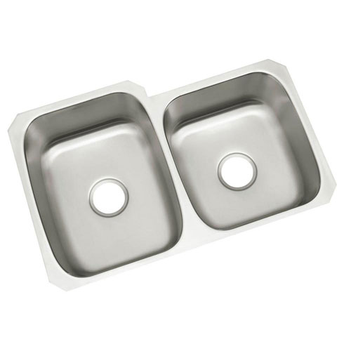 Sterling McAllister Self-Rimming Stainless Steel 20.75 inch 0-Hole Double Bowl Kitchen Sink 246109