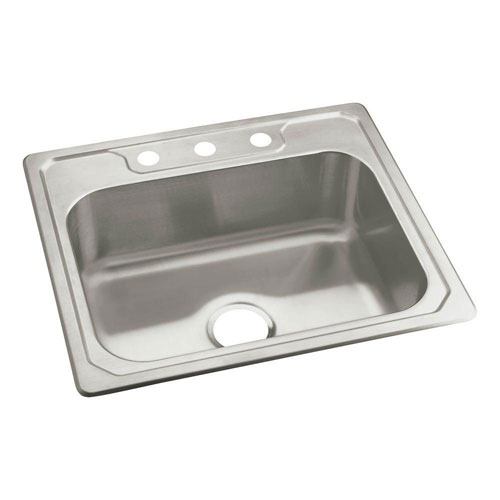 Sterling Middleton Drop-In Stainless Steel 22 inch 3-Hole Single Bowl Kitchen Sink 663151