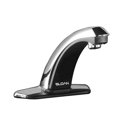 Sloan Valve EBF-85-4 Optima Plus Battery Powered Sensor Activated Electronic Hand Washing Faucet with Trim Plate for 4-inch Centerset Sink, Chrome 142092 Sloan Valve EBF-85-4 Optima Plus Battery Powered Sensor Activated Electronic Hand Washing Faucet with Trim Plate for 4-inch Centerset Sink, Chrome 142092