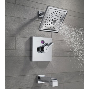 Delta Temp2O Electronic Smart LED Digital Temperature Display Shower Faucets